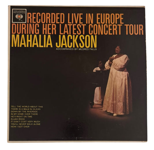 Mahalia Jackson- Recorded In Europe During Her Latest Concert Tour, 1962, VG+/VG+ (Promo)