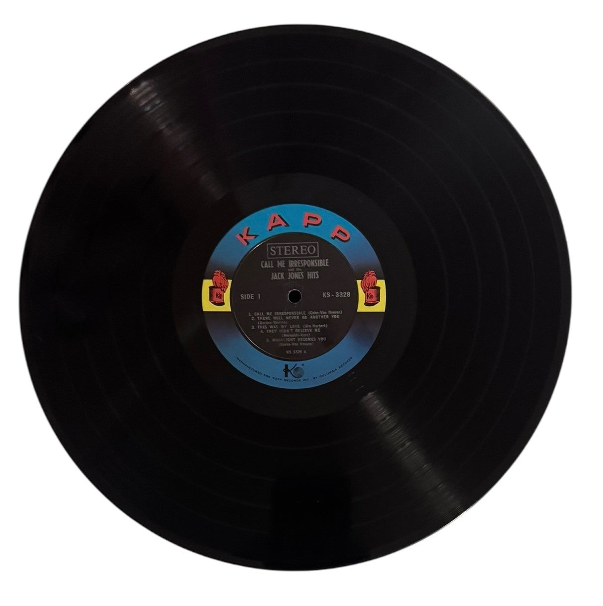 Jack Jones- Call Me Irresponsible and the Jack Jones Hits, 1963, VG+/VG+