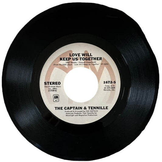 Captain & Tennille- Love Will Keep Us Together/Gentle Stranger, 1975, VG