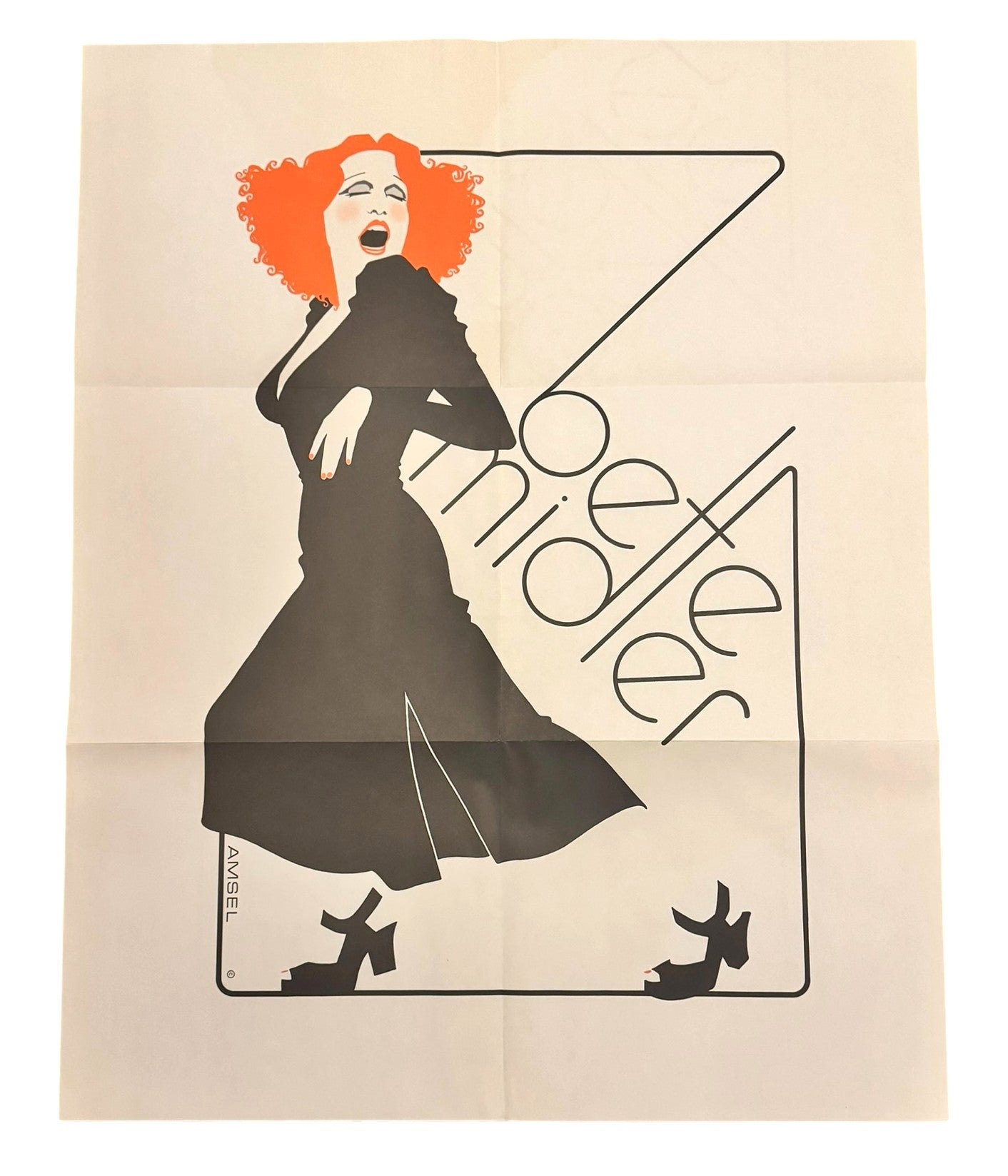 Original Bette Midler Album Art Poster by Richard Amsel, 1973, Pristine