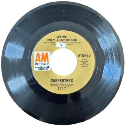 Carpenters- We've Only Just Begun/All Of My Life, 1970, VG