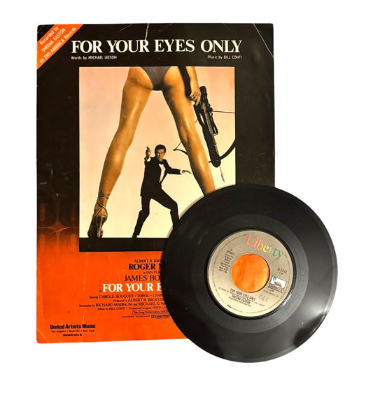 Sheena Easton- For Your Eyes Only, 1981- 7" Vinyl Single & Sheet Music, VG+/VG