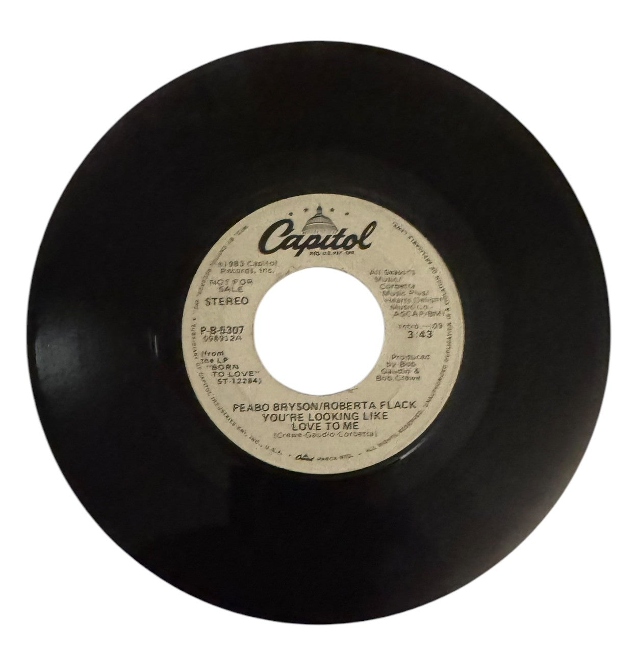 Peabo Bryson & Roberta Flack- You're Looking Like Love To Me, 1983, VG+ (Promo Copy)