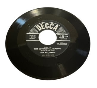 Ella Fitzgerald- (I Love You) For Sentimental Reasons/It's Only A Paper Moon, 1954, VG+