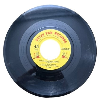 Dick Edwards with The Peter Pan Orchestra & Chorus- Rudolph The Red Nose Reindeer/I Heard The Bells On Christmas Day, 1959, VG