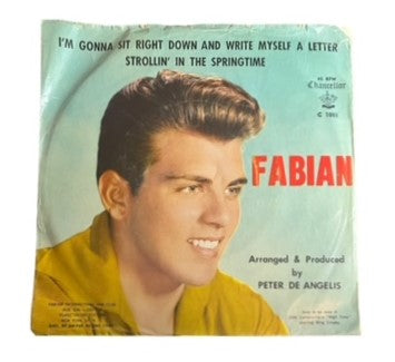 Fabian- I'm Gonna Sit Right Down And Write Myself A Letter/Strollin' In The Springtime, 1960, VG+/VG (Picture Sleeve)