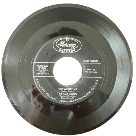 The Gaylords- How About Me/Again, 1959, VG+