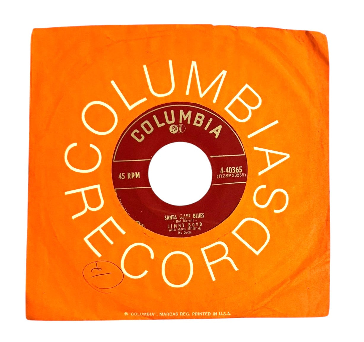 Jimmy Boyd with Mitch Miller & His Orchestra- I Saw Mommy Do The Mambo (With You Know Who)/Santa Claus Blues, 1954, VG+