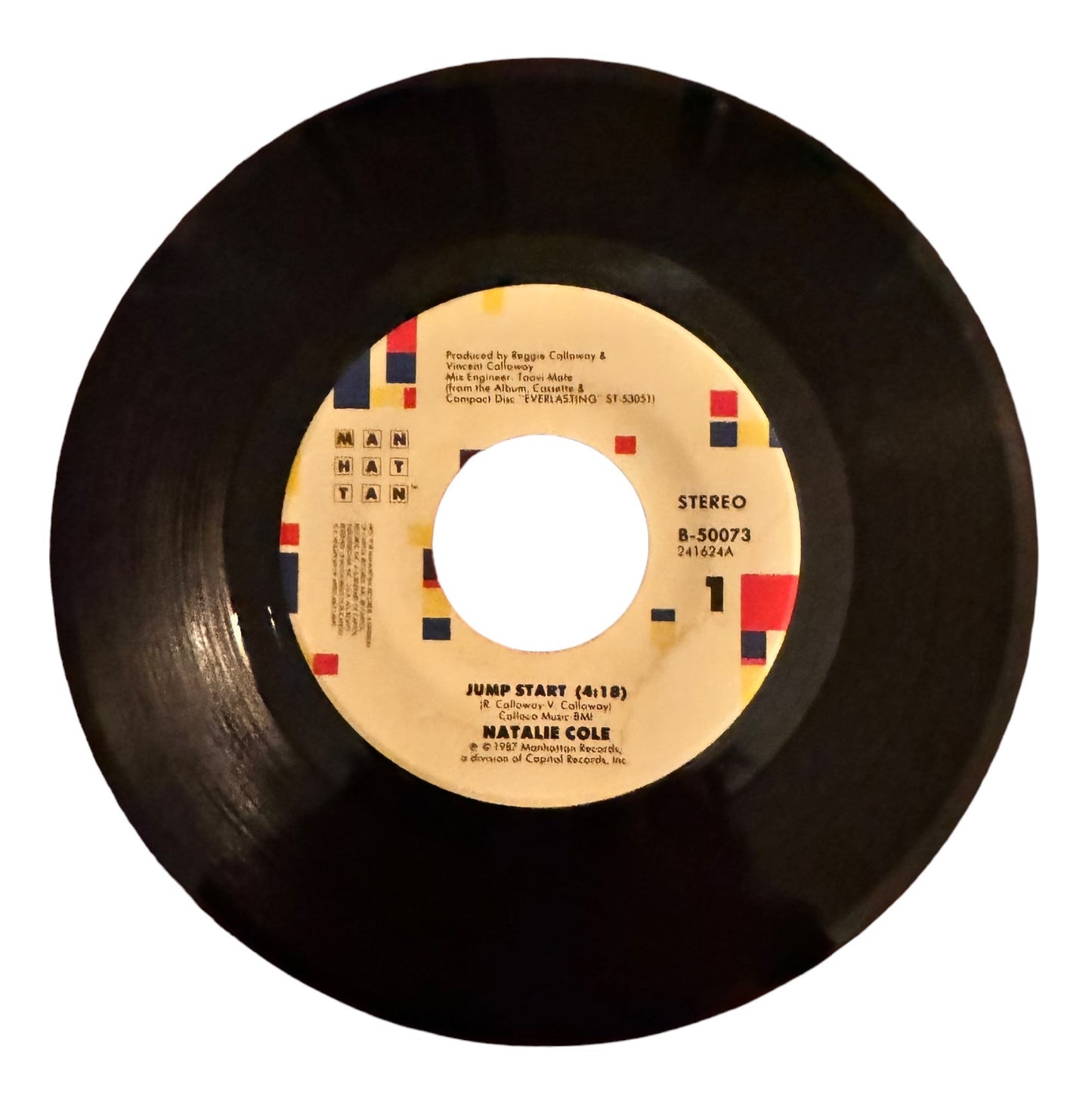 Natalie Cole- Jump Start/More Than The Stars, 1987, VG+/VG+ (Picture Sleeve)