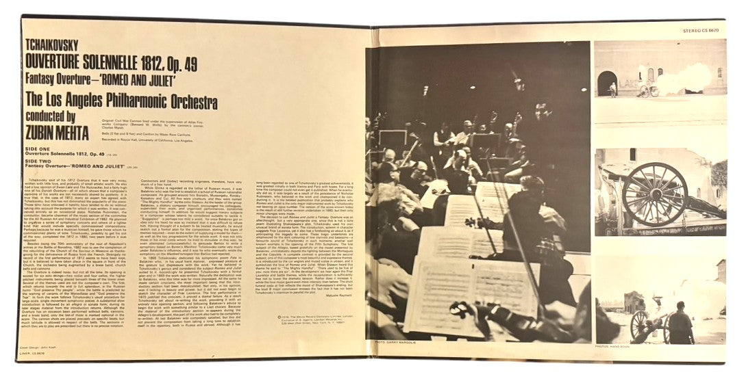 Zubin Mehta & Los Angeles Philharmonic Orchestra: Tchaikovsky: 1812 Overture/Romeo & Juliet, 1970, VG+/VG+