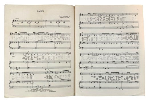 Bobbie Gentry, Sheet Music for Fancy, 1969, VG+