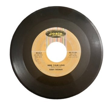 Bobby Freeman- Shame On You Miss Johnson/Need Your Love, 1958, VG