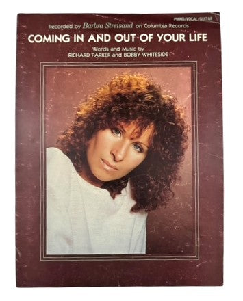 Barbra Streisand- Sheet Music for Coming In And Out Of Your Life, 1981, VG+