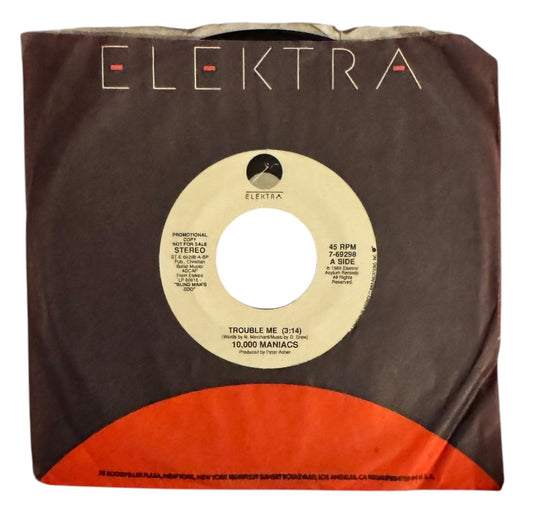 10,000 Maniacs- Trouble Me/Trouble Me, 1989, VG+ (Promo Copy)