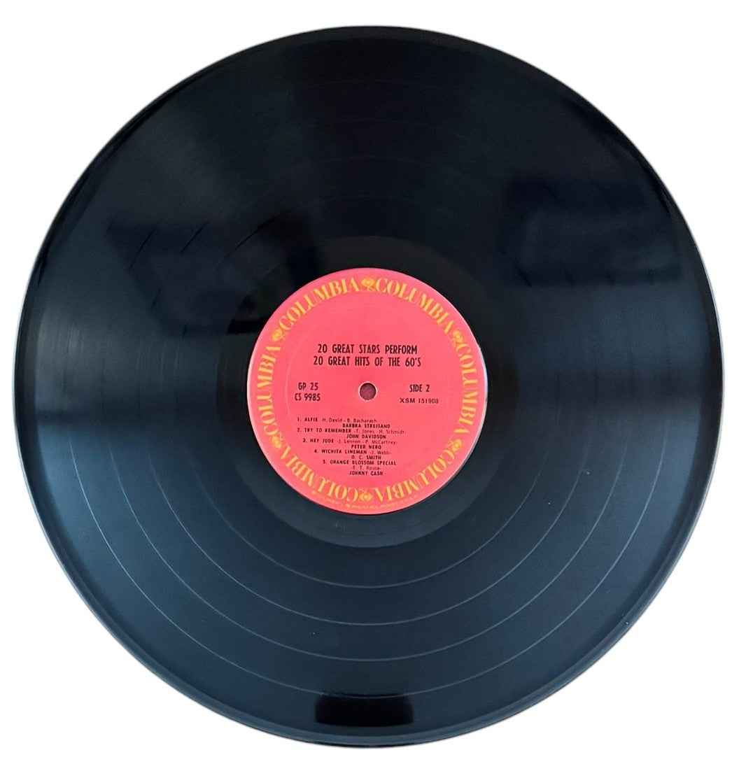 Various Artists- 20 Great Stars Perform 20 Great Hits Of The 60's, 1970, VG+/VG+ (2 Records)