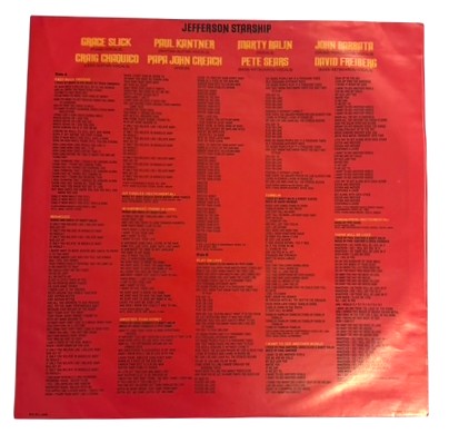Jefferson Starship- Red Octopus, 1975, VG+/VG