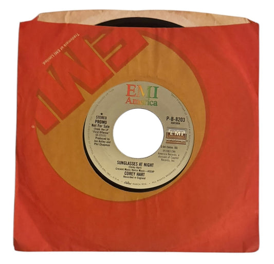 Corey Hart- Sunglasses At Night/Sunglasses At Night, 1983, VG+ (Promo Copy)