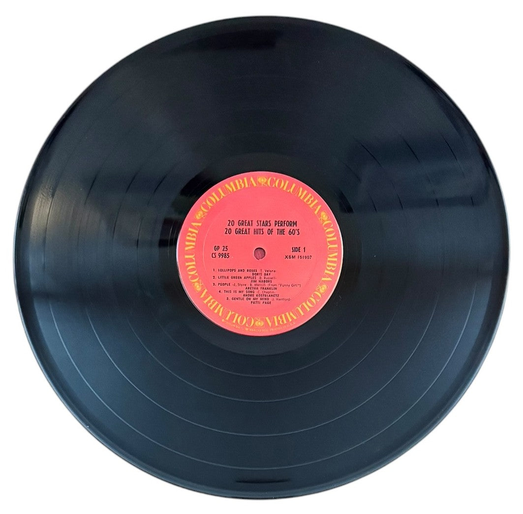 Various Artists- 20 Great Stars Perform 20 Great Hits Of The 60's, 1970, VG+/VG+ (2 Records)