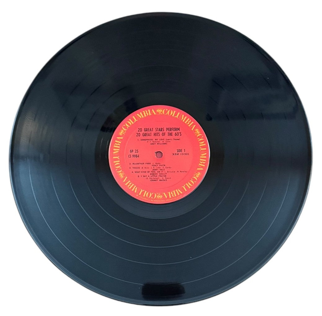 Various Artists- 20 Great Stars Perform 20 Great Hits Of The 60's, 1970, VG+/VG+ (2 Records)