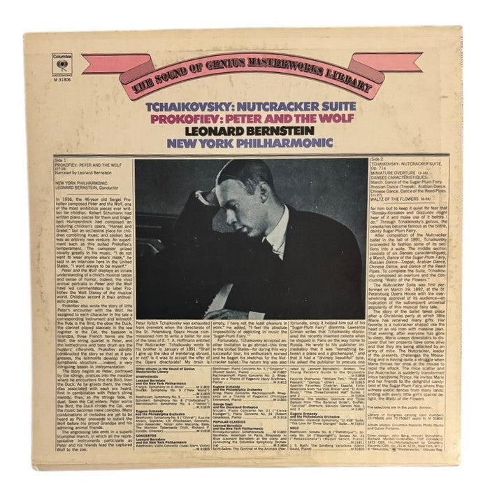 Leonard Bernstein & New York Philharmonic- Prokofiev: Peter And The Wolf/Tchaikovsky: The Nutcracker Suite, 1973, VG+/VG+