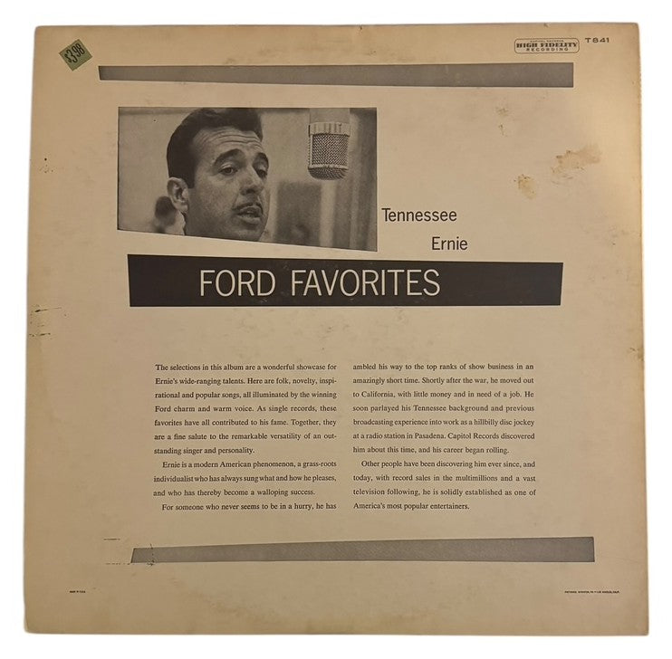 Tennessee Ernie Ford- Favorites, 1957, VG+/VG+