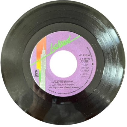 Joe Cocker & Jennifer Warnes- Up Where We Belong/Sweet Li'l Woman, 1982, VG+