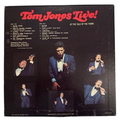 Tom Jones- Tom Jones Live! At The Talk Of The Town, 1967, VG+/VG+