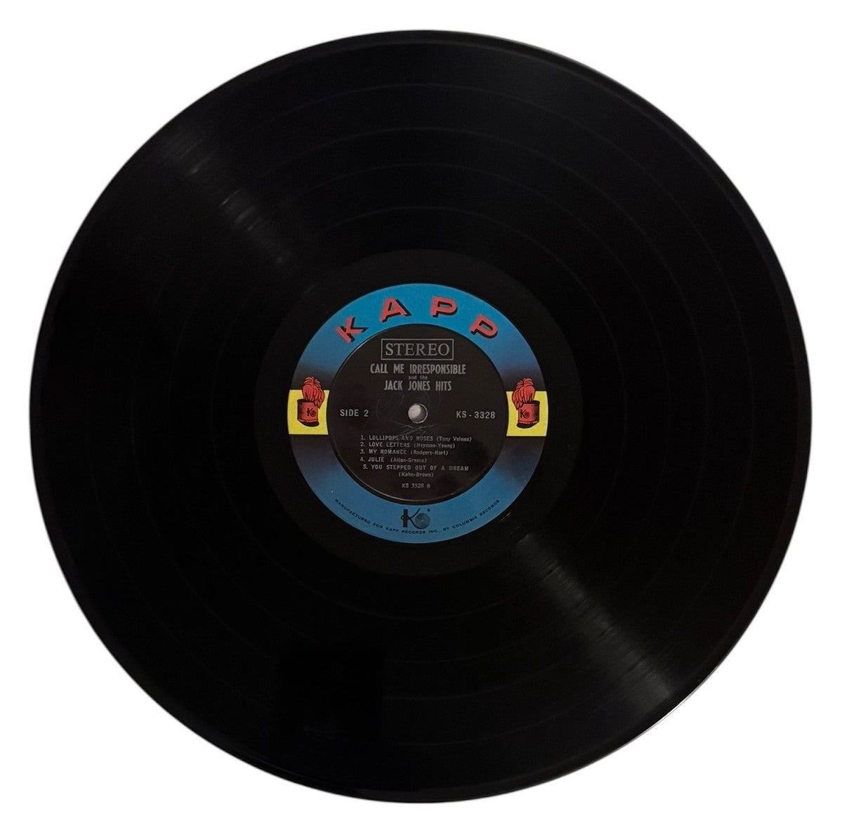 Jack Jones- Call Me Irresponsible and the Jack Jones Hits, 1963, VG+/VG+