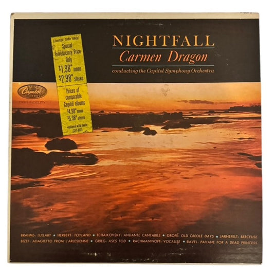 Carmen Dragon & The Capitol Symphony Orchestra- Nightfall, 1961, VG+/VG+