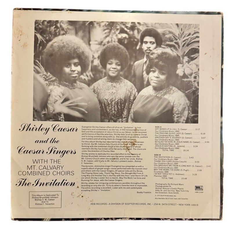 Shirley Caesar & The Caesar Singers- The Invitation, 1974, VG+/VG