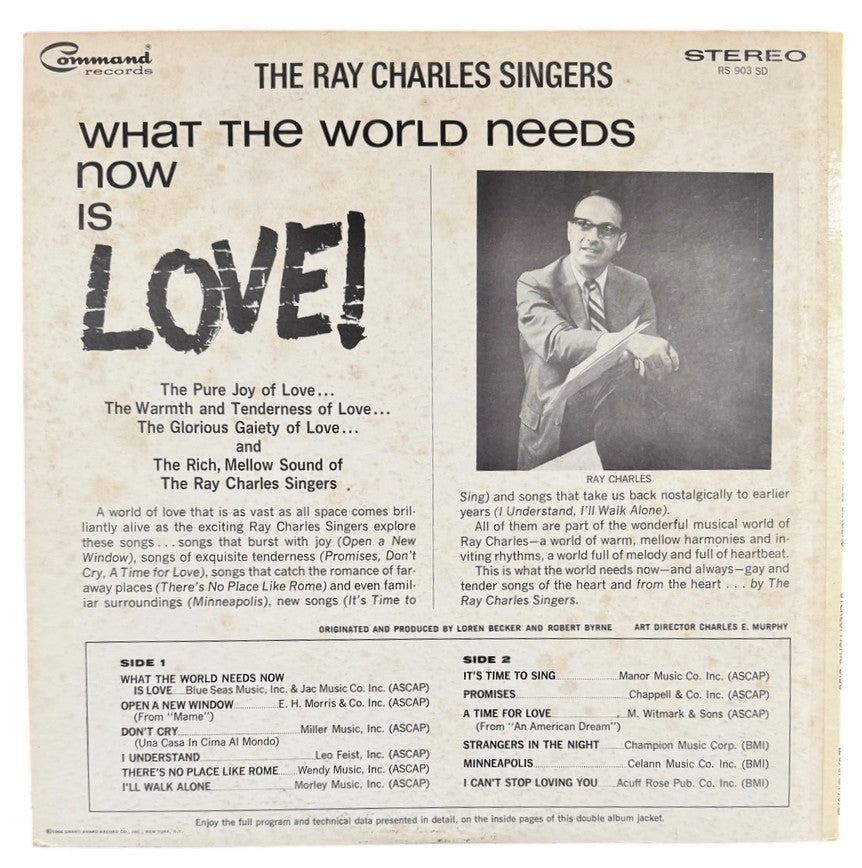 The Ray Charles Singers- What The World Needs Now Is Love!, 1966, VG+/VG+