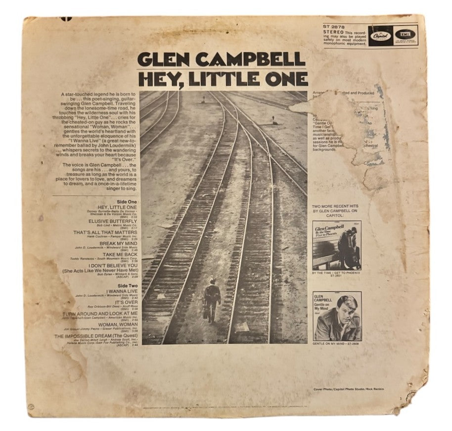 Glen Campbell- Hey, Little One, 1968, VG/VG+