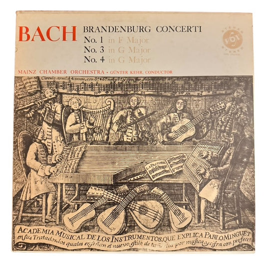 Mainz Chamber Orchestra- Bach: Brandenburg Concerti, 1972, VG+/VG+