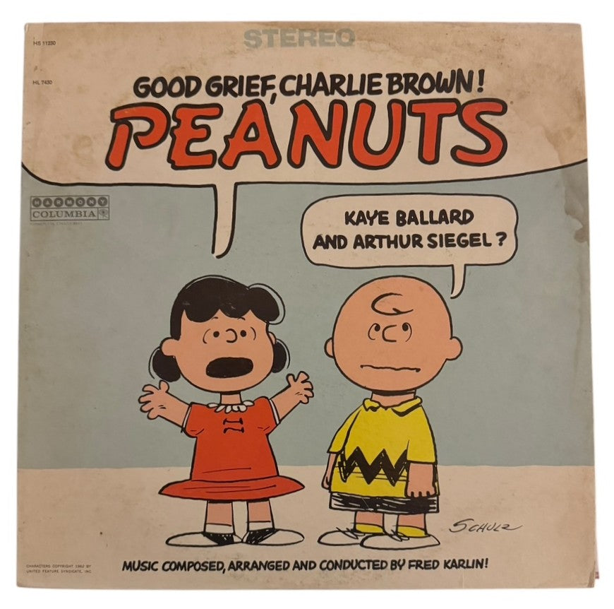 Fred Karlin, Kaye Ballard & Arthur Siegel- Good Grief, Charlie Brown! Peanuts, 1962, VG+/VG