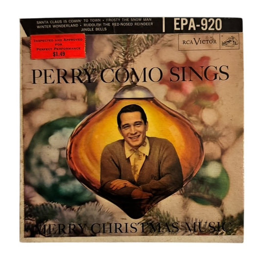 Perry Como- Perry Como Sings Merry Christmas Music, 1956, VG+/VG+ (EP, Picture Sleeve)